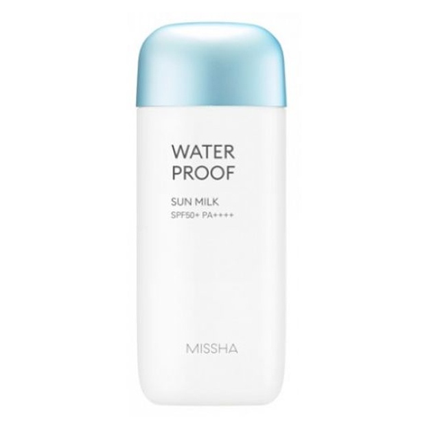 Suv o‘tkazmaydigan quyoshdan himoya qiluvchi mo‘lochko Missha Waterproof Sun Milk SPF50+, 70ml