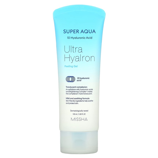 Namlantiruvchi piling gel Missha Super Aqua Ultra Hyalron Peeling Gel, 100 ml