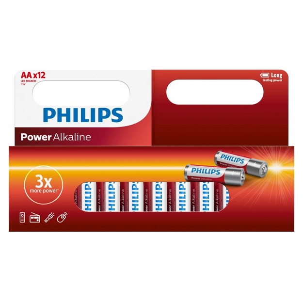 Batareyka Philips Power Alkaline AA 12 dona (LR6P12W/10)