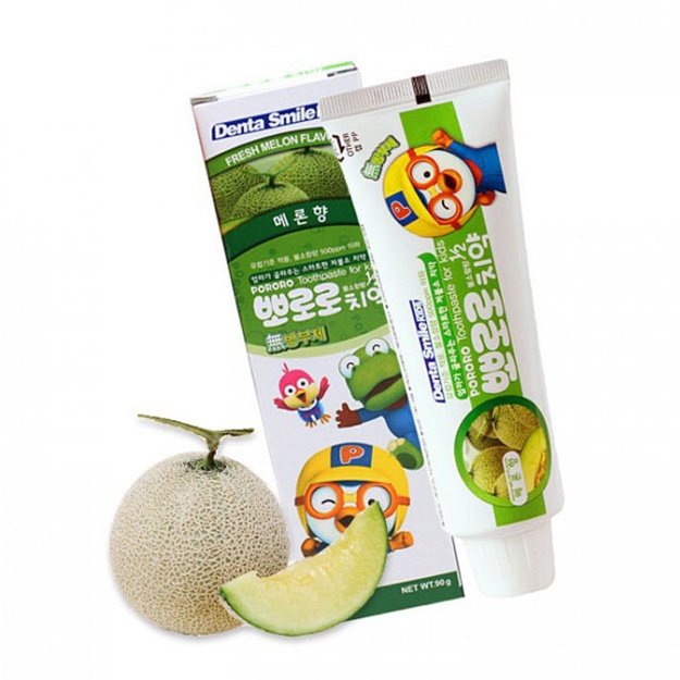 Детская зубная паста со вкусом дыни Pororo Toothpaste For Kids Fresh Melon 90 гр