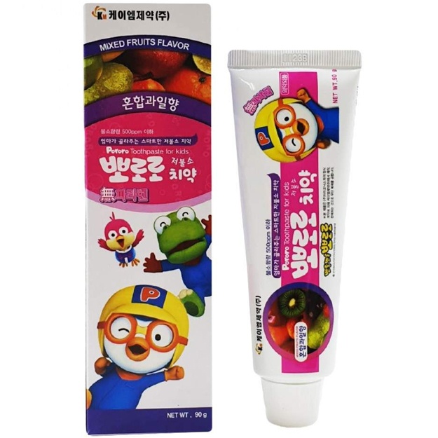 Детская зубная паста со вкусом фруктов Pororo Dental Smile Kids Toothpaste Mixed Fruits 90г