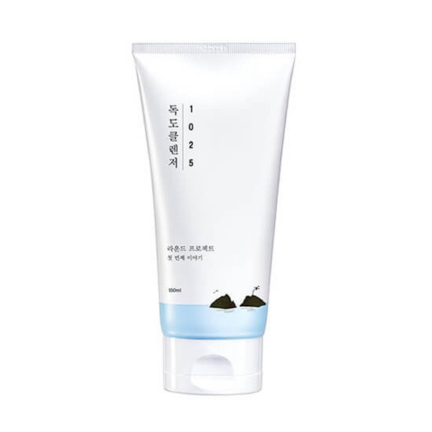 Sezgir teri uchun dengiz suvli yumshoq tozalovchi penka Round Lab Dokdo Cleanser, 150 ml