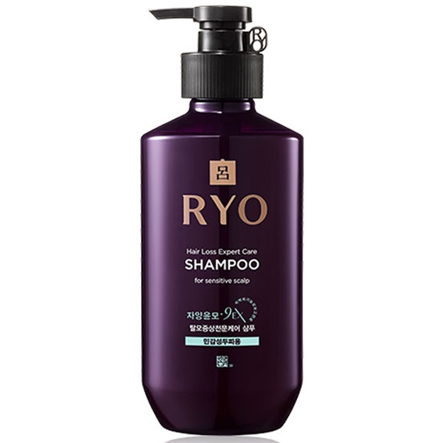Nozik bosh terisi uchun soch to‘kilishiga qarshi shampunlar Ryo Hair Loss Expert Care Shampoo For Sensitive Scalp 400ml
