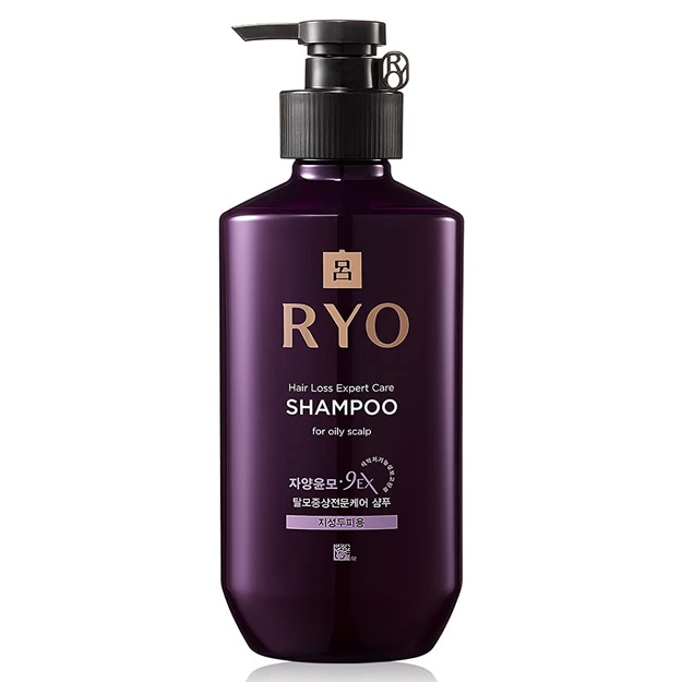 Turli xil bosh terisi uchun soch to‘kilishini davolash uchun shampun Ryo Hair Loss Expert Care Shampoo For Oily Scalp, 400 ml