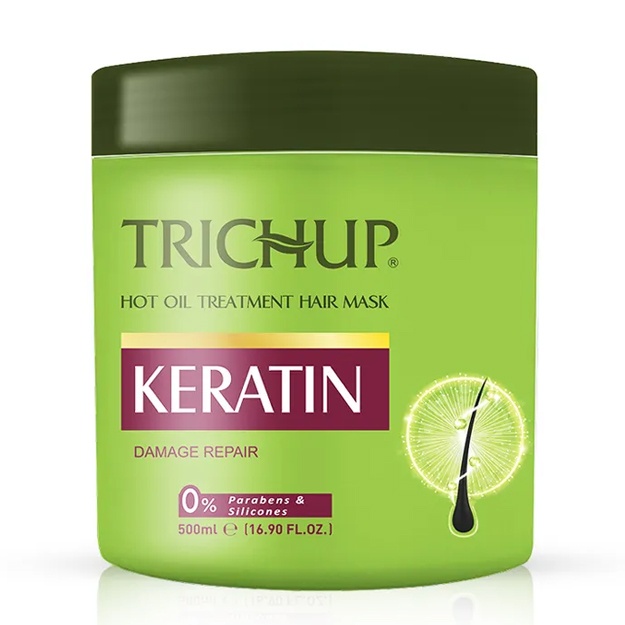 Soch uchun issiq keratin yog‘li niqob Trichup Hot Oil Treatment Mask Keratin 500 ml