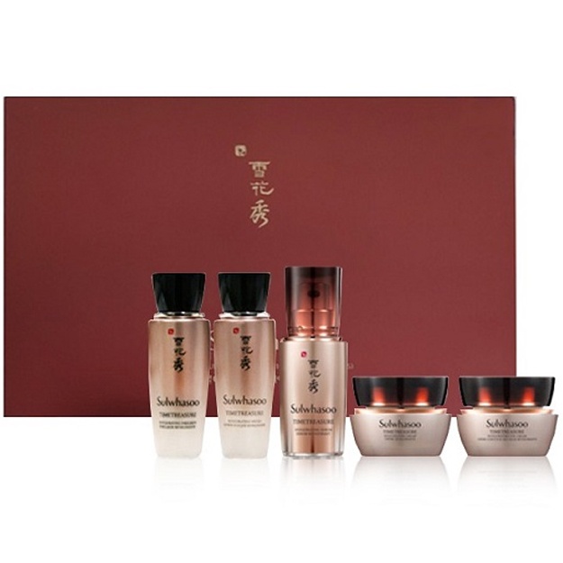 Qarishga qarshi terini parvarish qilish uchun mini-to‘plam Sulwhasoo Timetreasure Ultimate Anti-aging Kit (5narsa)