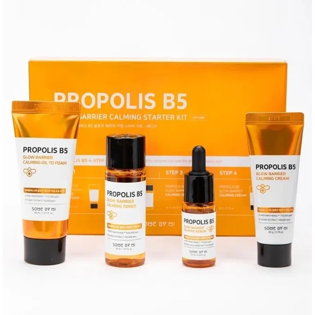 Питательный мини набор для сияния кожи с прополисом Some By Mi Propolis B5 Glow Barrier Calming Starter Kit