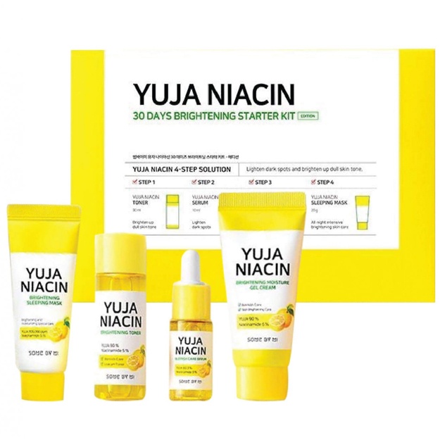 Ohangni tekislash uchun yuzu bilan miniatyuralar to‘plami Some By Mi Yuja Niacin 30 Days Brightening Starter Kit