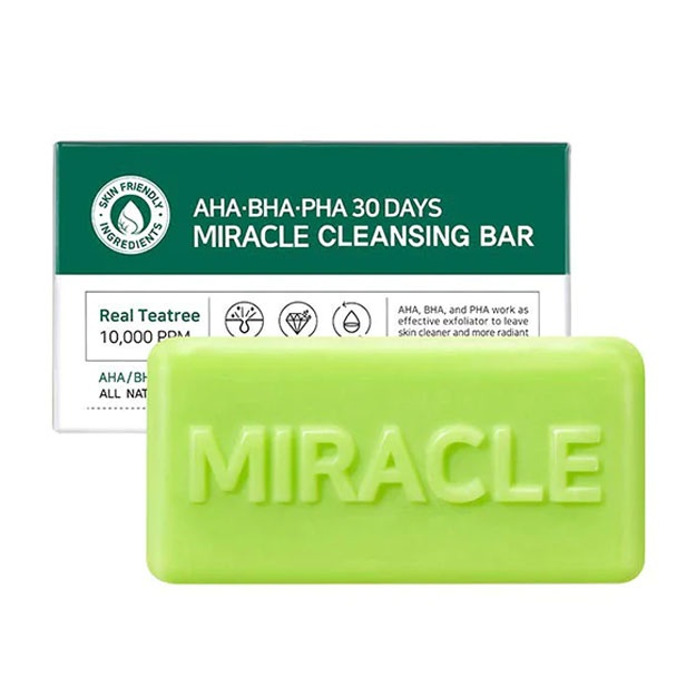 Очищающее мыло для проблемной кожи с кислотами Some By Mi AHA-BHA-PHA 30 Days Miracle Cleansing Bar, 106гр