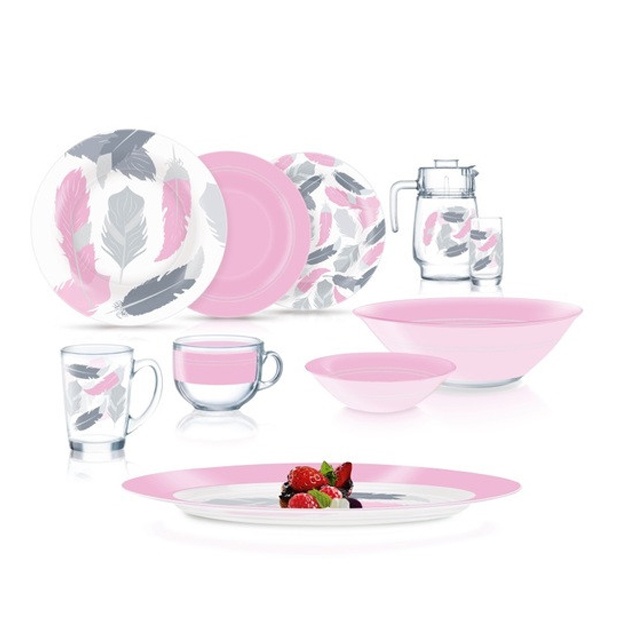Столовый набор Luminarc Ambi Tirana pink 46 предметов