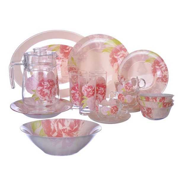 Столовый набор Amb Pastel Pink 46 предметов