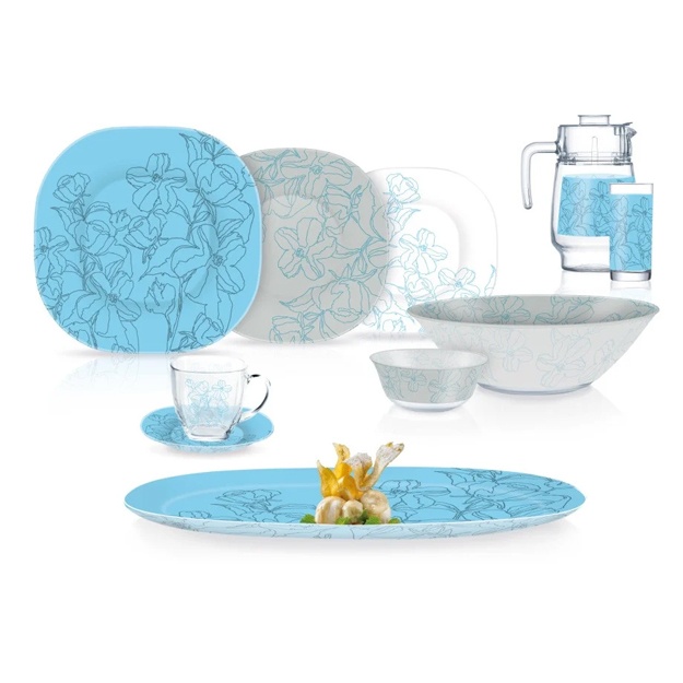 Oshxona to‘plami Luminarc Neo Carina Annalee Blue 46 ta