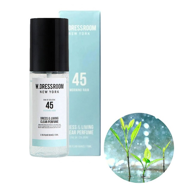 Освежитель для одежды и комнаты кокос W.Dressroom Dress Living Clear Perfume 70мл Morning Rain