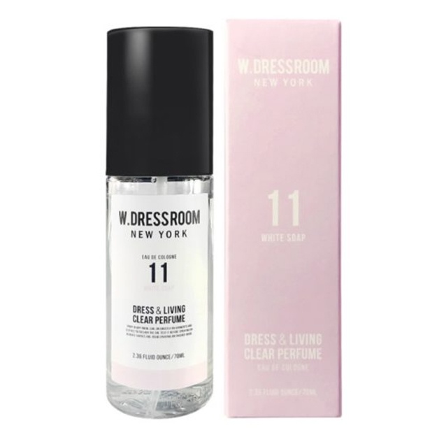 Kiyim va xona kokos uchun sprey W.Dressroom Dress Living Clear Perfume 70ml White Soap