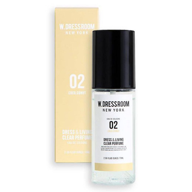 Освежитель для одежды и комнаты кокос W.Dressroom Dress Living Clear Perfume 70мл Coco Conut