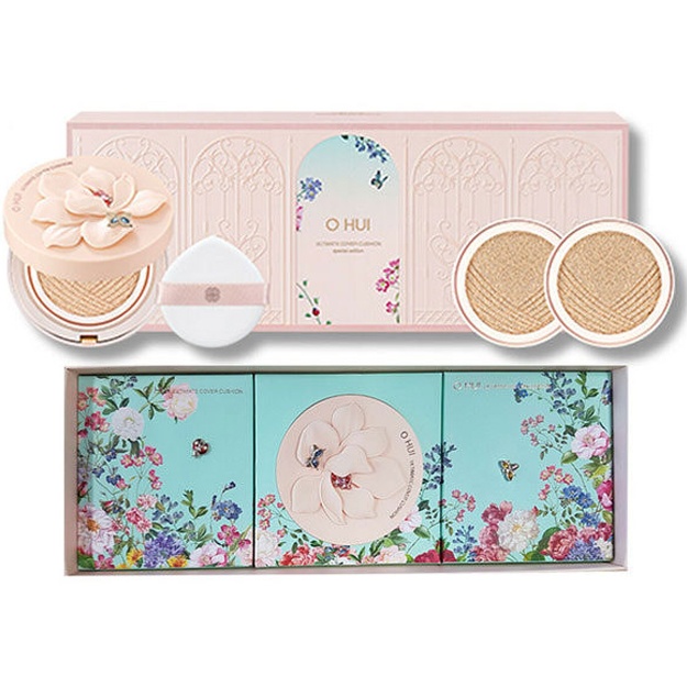 Premium terini parvarish qilish uchun kushonlar to‘plami O Hui Ultimate Cover Lifting Cushion Flower Limited Edition Set