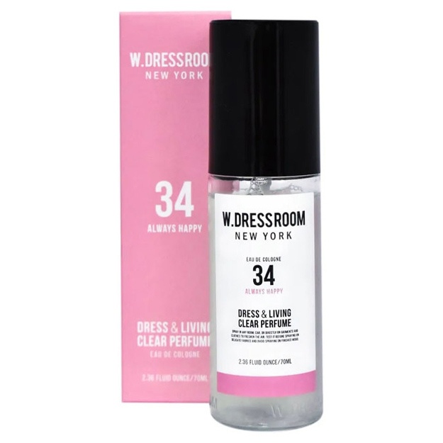 W.Dressroom Dress & Living Clear Perfume No.34 Always Happy, 70 ml