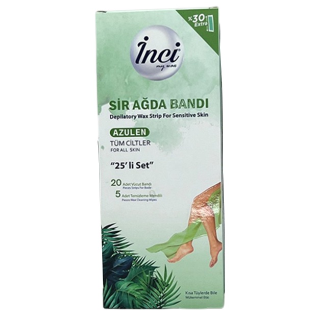 Восковая лента 25 набор Азулен Inci Wax Azulene Sir Wax Tape 25 set