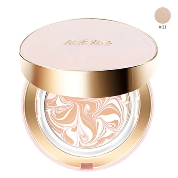 Kombinatsiyalangan teri uchun yashiruvchi krem-kukun AGE 20's Signature Essence Cover Pact Intense Cover #21 Light Beige (zaxirasi bilan)