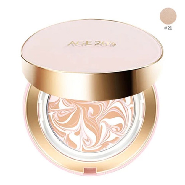 Quruq teri uchun yashiruvchi kukun kremi AGE 20's Signature Essence Cover Pact Moisture #21 Light Beige (zaxirasi bilan)
