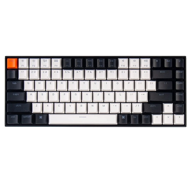 Mexanik klaviatura Keychron K2 84 tugmali Gateron RGB alyuminiy ramka HotSwappable Qizil (K2C1H_Keychron)