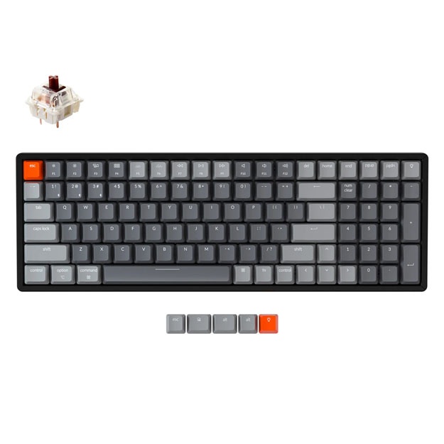 Механическая клавиатура Keychron K4 100 Key Алюминиевая рамка Gateron RGB Коричневый
