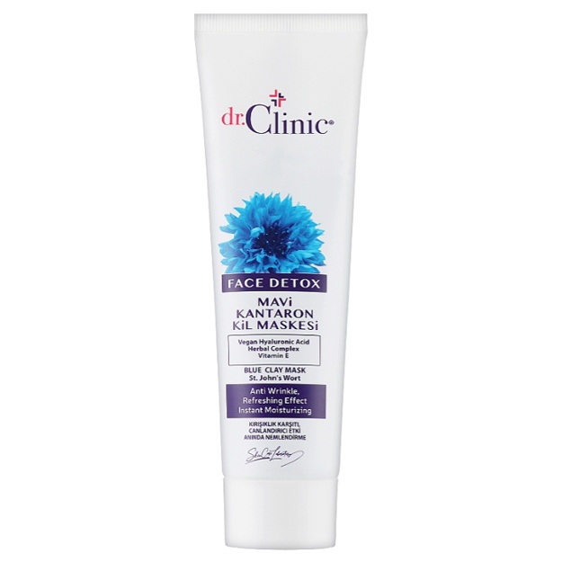 Глиняная маска для лица с экстрактом василька Dr.Clinic Blue Clay Mask