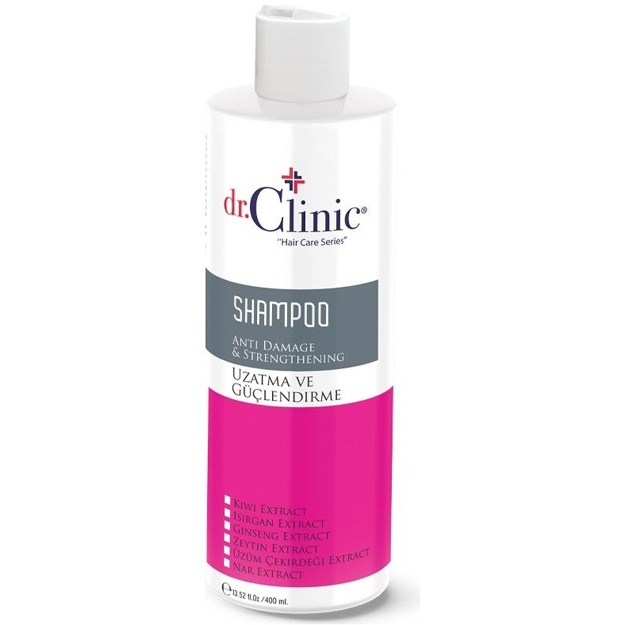 Shikastlangan sochlar uchun shampun Dr.Clinic Anti Damage And Strengthening Shampoo 400ml