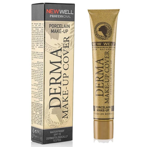 Тональная основа New Well Derma Make-Up Cover Foundation Золотой
