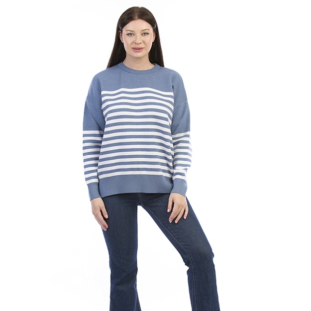 Ayollar Djemperi Lamita Kuz Qish ART OL 1604 moviy Free size