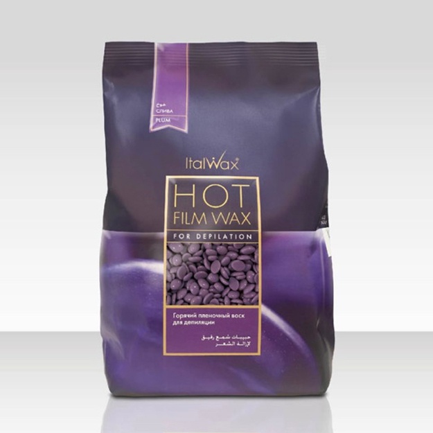 ItalWax Воск для депиляции горячий пленочный в гранулах Италвакс Слива (Plum) 1000 гр