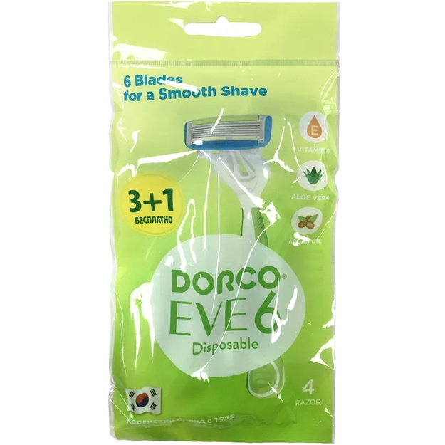 Станки для бритья одноразовые Dorco Eve 6, 4шт (LSXC1040-RPP)