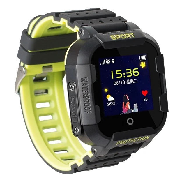 Soat Smart Baby Watch Wonlex KT03 qora yashil