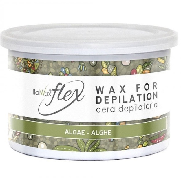 Воск для депиляции в банке ItalWax Flex Algae, 400мл