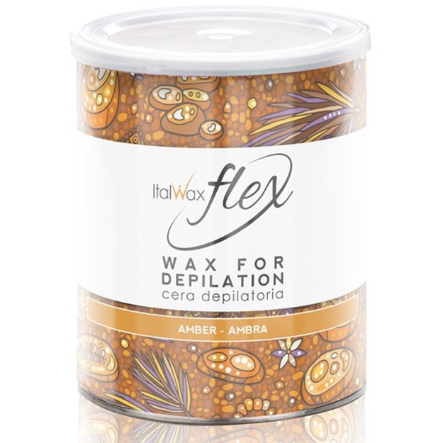 Idishda depilyatsiya uchun mum ItalWax Flex Amber, 800ml
