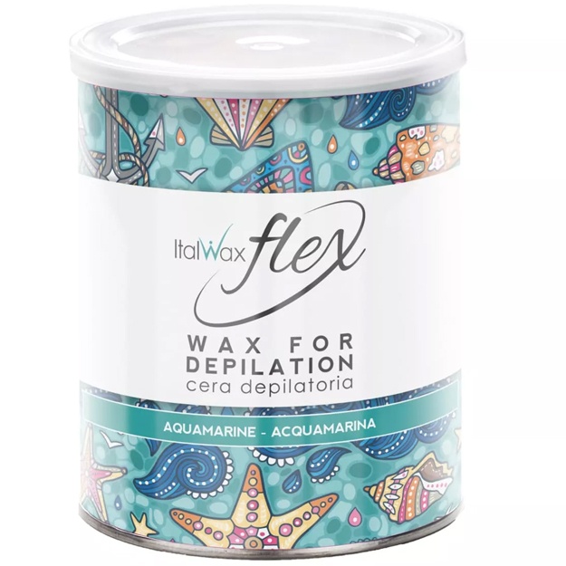 Idishda depilyatsiya uchun mum ItalWax Flex Aquamarine, 800ml