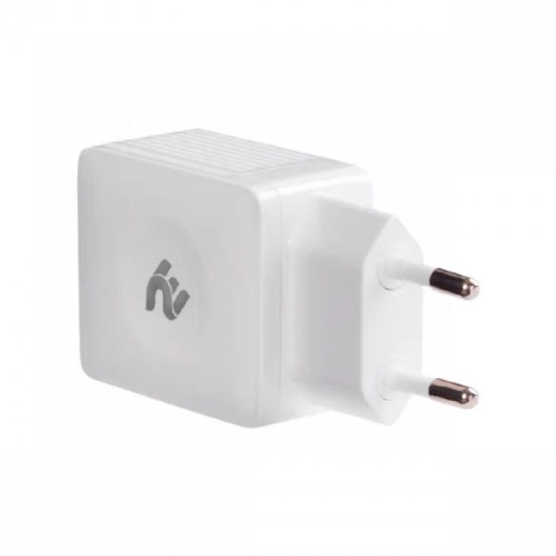 Tez zaryadlovchi 2E Wall Charger USB-A Dual 2.4A, white