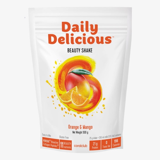 Daily Delicious beauty shake apelsin i mango 500 gr