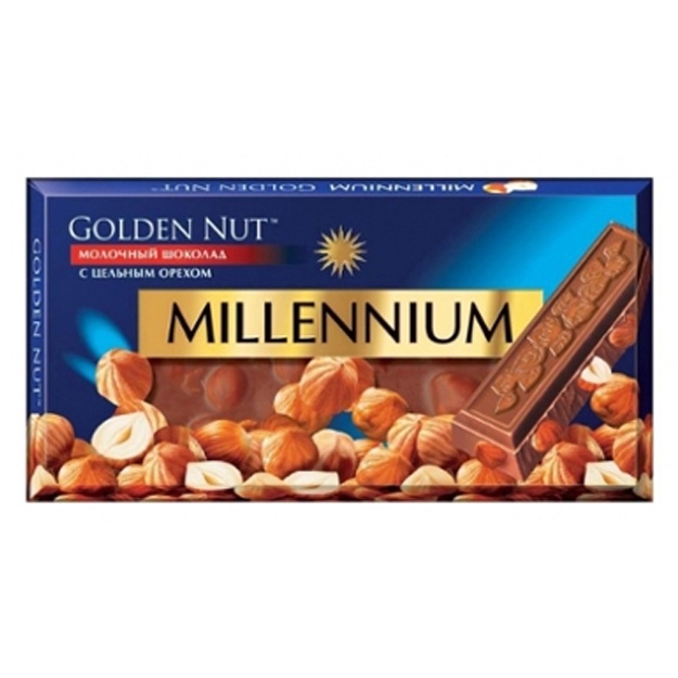 Shokolad Millennium Golden Nut butun findiq 100g