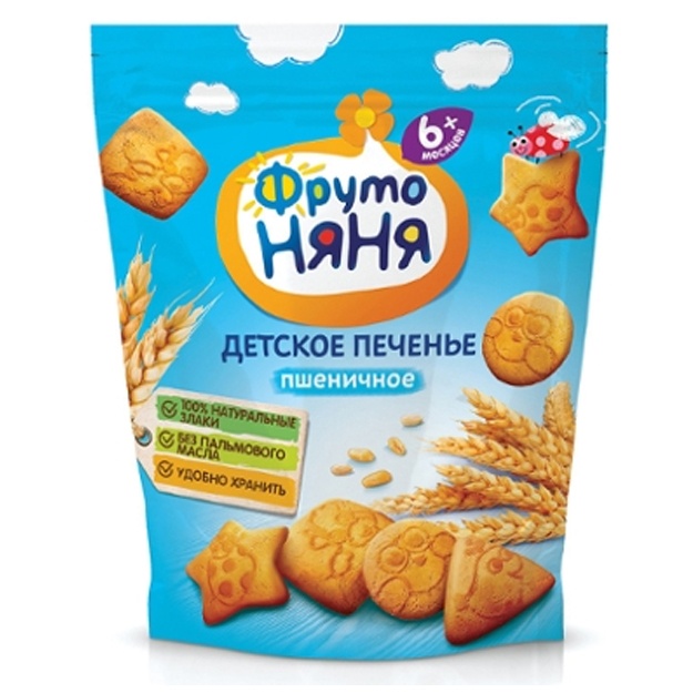 Детское печенье ФрутоНяня Пшеничное 150г