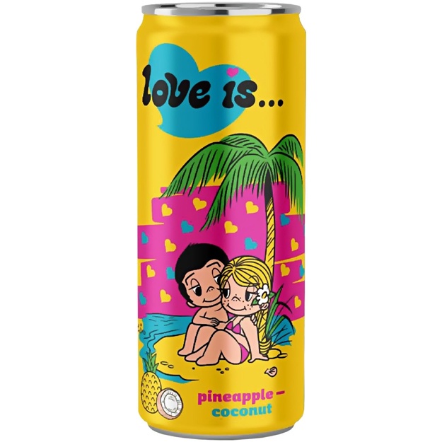 Gazlangan ichimlik Love is 330 ml Ananas-kokos
