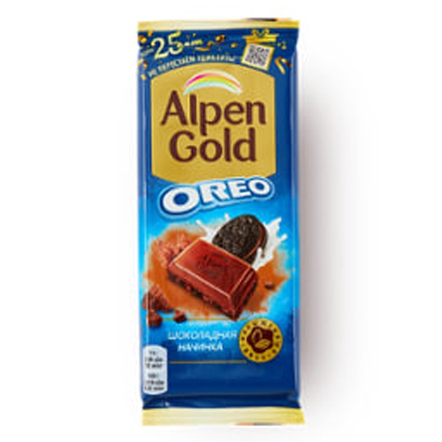 Shokolad Alpen Gold Oreo shokoladli plomba bilan