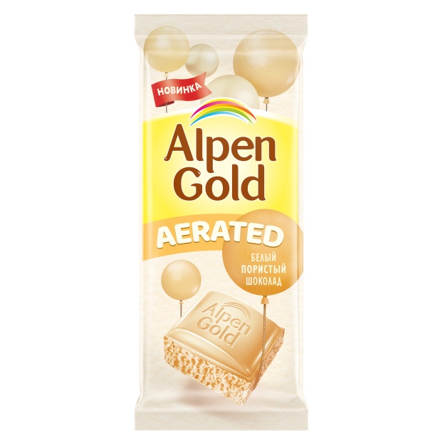 Shokolad Alpen Gold g‘ovakli 80g Oq