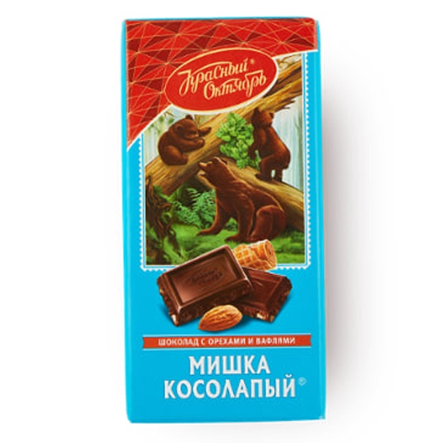 Шоколадная плитка Красный Октябрь тем с орехом 75г