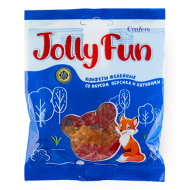 Жевательный мармелад Jolly Fun 70г персик-клуб