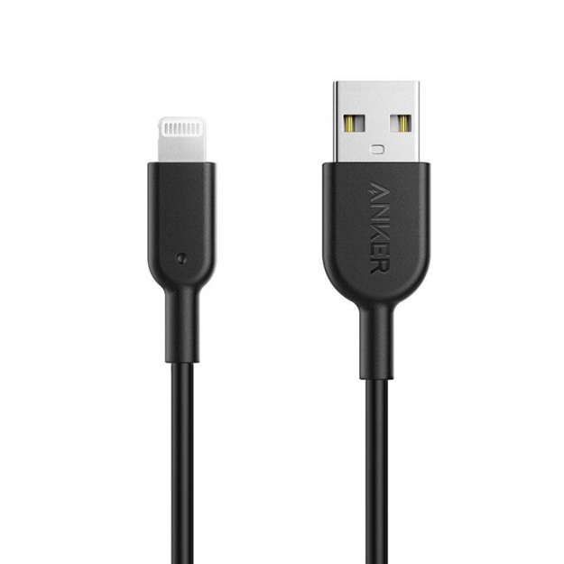 USB кабель Anker Powerline II with lightning connector 3ft C89 Черный