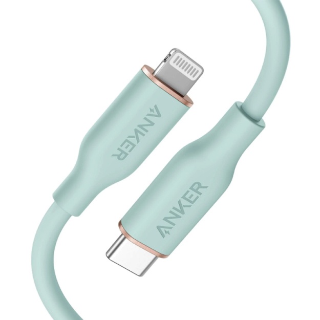 USB kabel Anker PowerLine III Flow USB-C with Lightning Connector 3ft Yashil