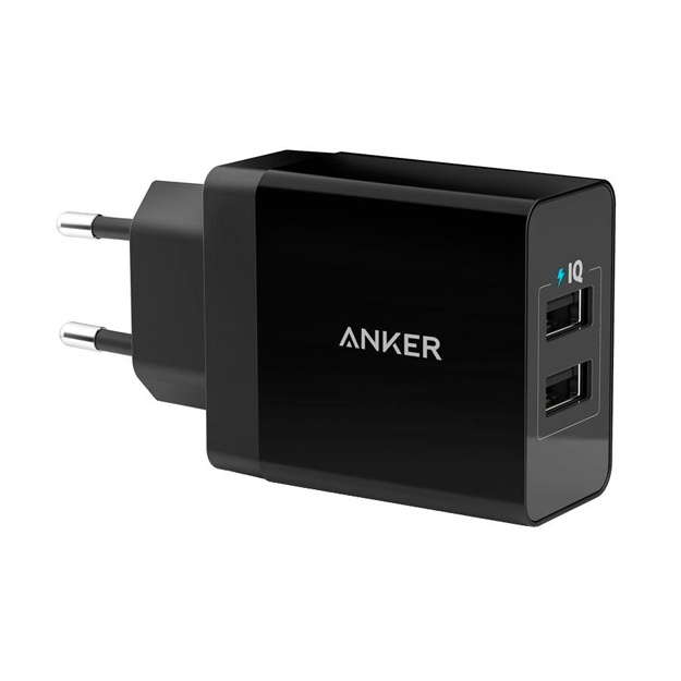 Зарядное устройство Anker 24W wall charger 2-Port EU