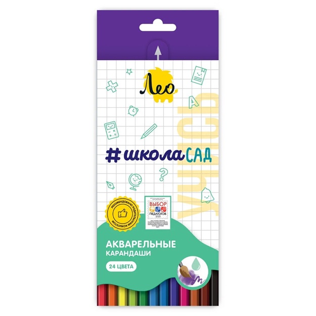 O‘tkir akvarel qalam to‘plami Leo 24rang LSWP-24