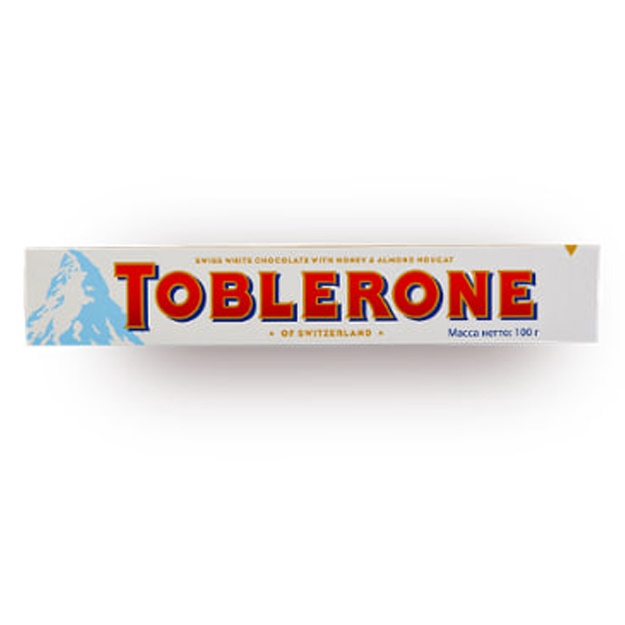 Шоколадный батончик Toblerone Swiss 100г Белый